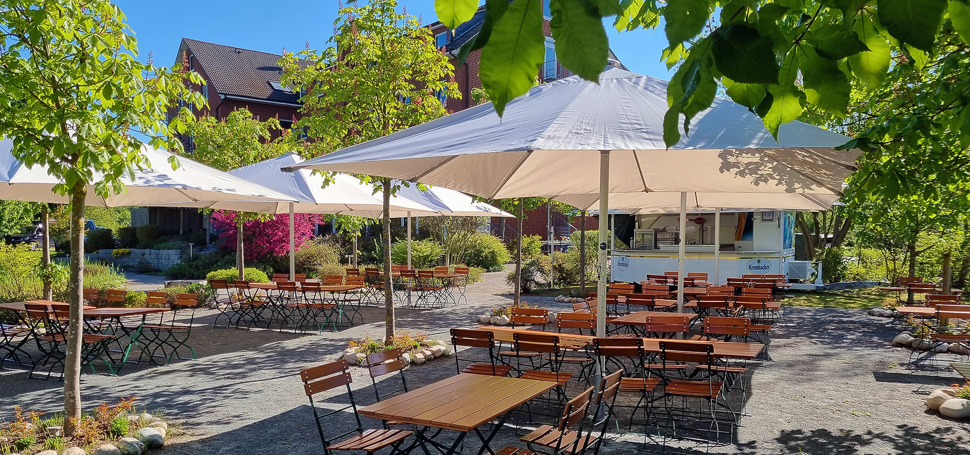 "Digital beer garden" in the aera of Hotel & Restaurant Fricke